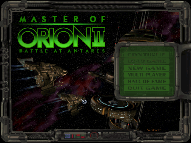 Master of Orion II: Battle at Antares (Windows) screenshot: Main menu
