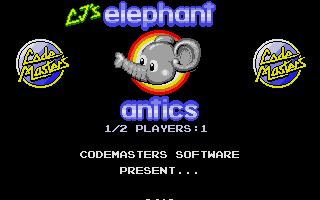 CJ's Elephant Antics (Atari ST) screenshot: Title screen