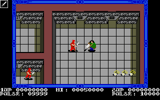 Shackled (Atari ST) screenshot: The starting point at level 1