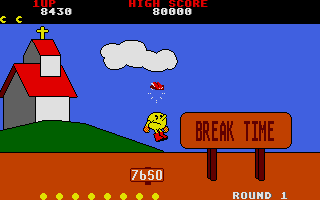 Pac-Land (Atari ST) screenshot: At the end of the first level