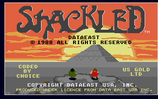 Shackled (Atari ST) screenshot: The title screen