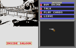Bounty Hunter (Atari ST) screenshot: Inside the saloon