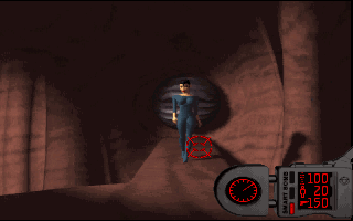 Creature Shock (DOS) screenshot: The captain is alive! Or is she?