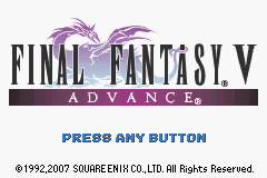 Final Fantasy V Advance (Game Boy Advance) screenshot: Title screen