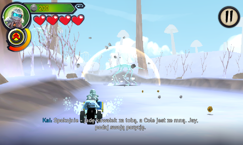LEGO Ninjago: Shadow of Ronin (Android) screenshot: Snow bike