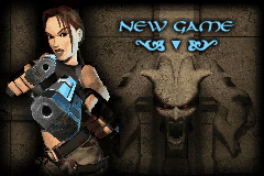 Lara Croft: Tomb Raider - The Prophecy (Game Boy Advance) screenshot: Main Menu