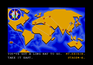 Buster Bros. (Atari ST) screenshot: Time to move on to the next world