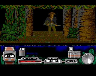 Butcher Hill (Amiga) screenshot: Shoot the soldier