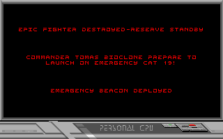 Epic (Atari ST) screenshot: My ship got destroyed