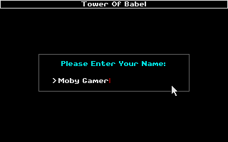 Tower of Babel (Atari ST) screenshot: Starting a new game
