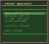 F1 World Grand Prix II for Game Boy Color (Game Boy Color) screenshot: Mode selection