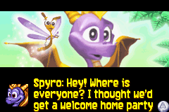 Spyro 2: Season of Flame (Game Boy Advance) screenshot: That's Spyro.