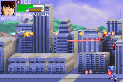 Robotech: The Macross Saga (Game Boy Advance) screenshot: Enemies attacking from the ground and the air.