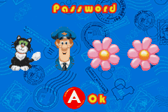 Postman Pat and the Greendale Rocket (Game Boy Advance) screenshot: Password...