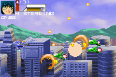 Robotech: The Macross Saga (Game Boy Advance) screenshot: Destroying multiple enemies.