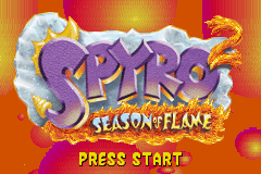 Spyro 2: Season of Flame (Game Boy Advance) screenshot: Title screen