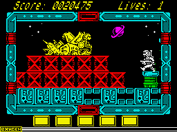 NorthStar (ZX Spectrum) screenshot: Blocks to negotiate