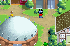 Duel Masters Sempai Legends (Game Boy Advance) screenshot: Navigating on the town map