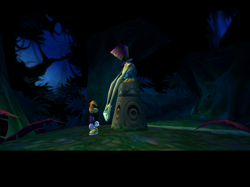 Rayman 2: The Great Escape (Windows) screenshot: The first of four Masks of Polokus