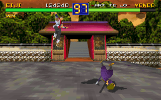 Battle Arena Toshinden (DOS) screenshot: Take that!