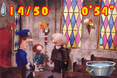 Postman Pat and the Greendale Rocket (Game Boy Advance) screenshot: Catching the Drops...