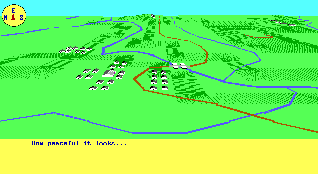 Borodino (DOS) screenshot: Introduction; a few short texts describing what lead up to this battle, and it's historical results.