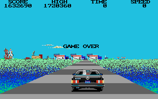 Crazy Cars (Atari ST) screenshot: Game over