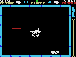 Cyberun (MSX) screenshot: Equipped with belly boosters