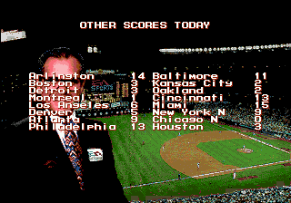 MLBPA Baseball (Genesis) screenshot: Other scores