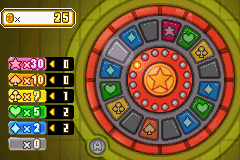 Mario Party Advance (Game Boy Advance) screenshot: A roulette game