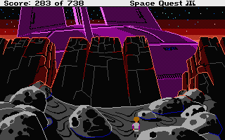 Space Quest III: The Pirates of Pestulon (Atari ST) screenshot: A giant device.