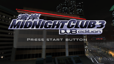 Midnight Club 3: DUB Edition (PSP) screenshot: Title screen