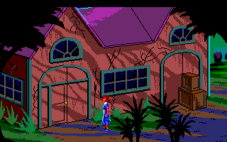 The Colonel's Bequest (Amiga) screenshot: Stablehouse.