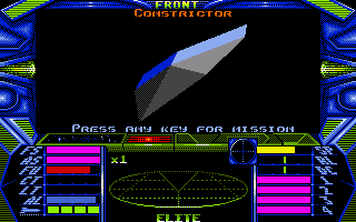 Elite (Amiga) screenshot: A mission!