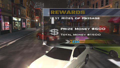 Midnight Club 3: DUB Edition (PSP) screenshot: Prize for 1st place in career