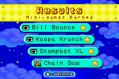 Mario Party Advance (Game Boy Advance) screenshot: Results