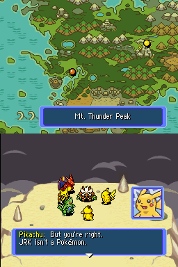 Pokémon Mystery Dungeon: Blue Rescue Team (Nintendo DS) screenshot: What a shock!