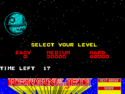 Star Wars: Return of the Jedi (ZX Spectrum) screenshot: Gorgeous Death Star