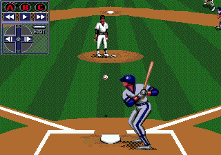 MLBPA Baseball (Genesis) screenshot: Fastball!