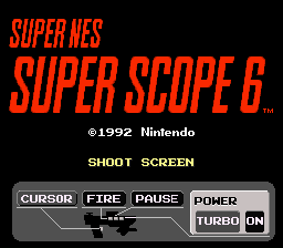 Super NES Super Scope 6 (SNES) screenshot: Title screen.