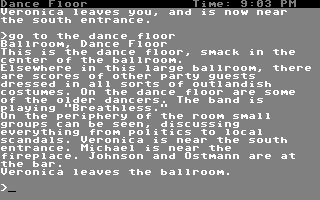 Suspect (Commodore 64) screenshot: On the dance floor