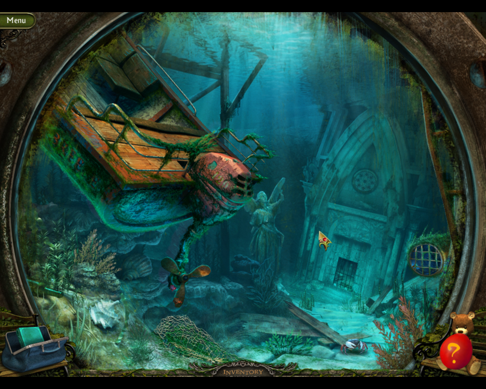 Weird Park: Scary Tales (Windows) screenshot: I dove underwater in a diving suit