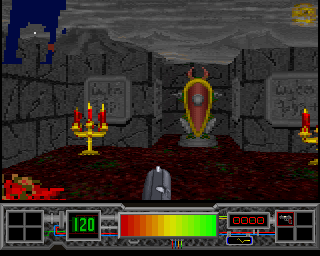Testament (Amiga) screenshot: All home decorations look like equipment for some black magic ritual
