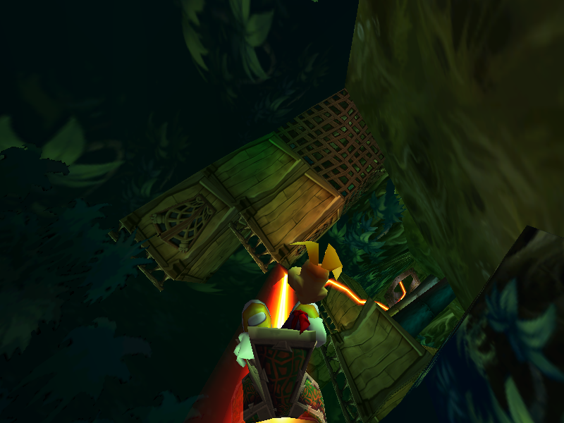 Rayman 2: The Great Escape (Windows) screenshot: On a chair