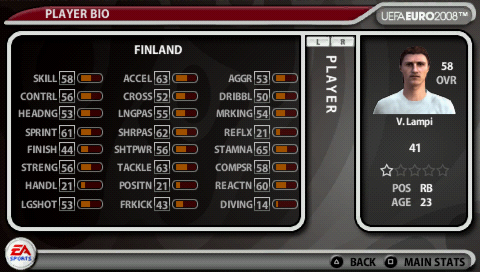 Screenshot of UEFA Euro 2008 (PSP, 2008) - MobyGames