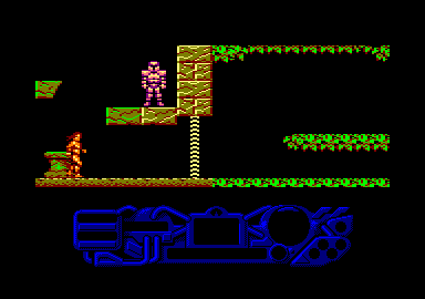 Rad Warrior (Amstrad CPC) screenshot: I guess that is the sacred armor of Antiriad.