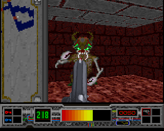Testament (Amiga) screenshot: A more dangerous troll-skeleton-crab, er, thing