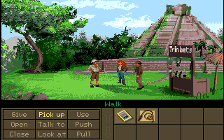 Indiana Jones and the Fate of Atlantis (Amiga) screenshot: Charles Sternhart, a rather shady fellow.