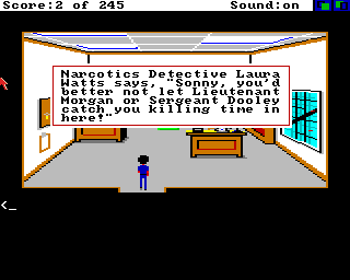 Screenshot of Police Quest: In Pursuit of the Death Angel (Amiga, 1987 ...