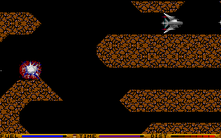 Sidelong (Atari ST) screenshot: My ship hit the ground